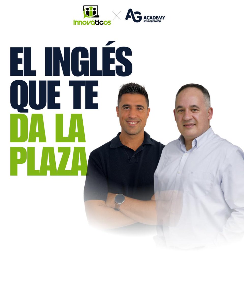 InnovaticosFor's tweet photo. 🎓 Opositores, esto os interesa

El próximo martes hacemos una masterclass GRATUITA, PRESENCIAL y ONLINE en nuestra academia junto a @agacademyaptis

📍 Innováticos · Av. Zarandona 29, Murcia 📅 Martes 14 abril · 17:00h
https://t.co/osm9GXGHDe…
#ingles #Educación https://t.co/WOKij0M3QR