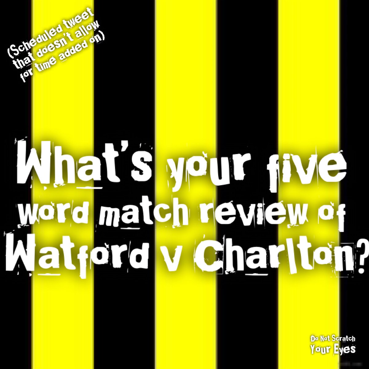 Do Not Scratch Your Eyes Watford FC Podcast 🐝 tweet media