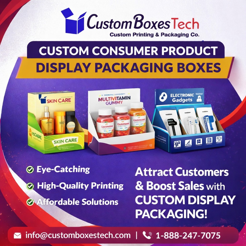 customboxestech's tweet image. Looking for standout packaging that gets noticed? Custom Consumer Product Display Packaging offer vibrant, high-quality solutions. 
📧 info@customboxestech.com
📞 1-888-247-7075
 #custompackaging  #displayboxes #customboxestechusa #customboxeswholesale #customprintedpackaging