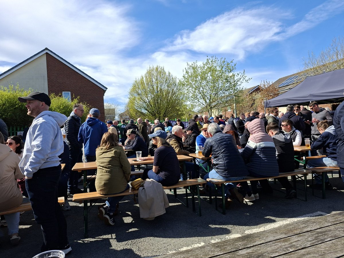 Trust  fan park chocka  again today,  lots of <a href="/ColU_Official/">Colchester United FC</a> fans here as well