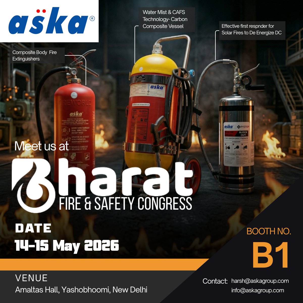 We’re gearing up for the Bharat Fire &amp; Safety Congress 2026 🔥

#BharatFireSafety2026 #FireSafetyCongress #SafetyMatters #SafetyFirst #IndustrialSafety #WorkplaceSafety #OccupationalSafety #EmergencyPreparedness #FireAndSafety #DisasterManagement #ProcessSafety #RiskManagement
