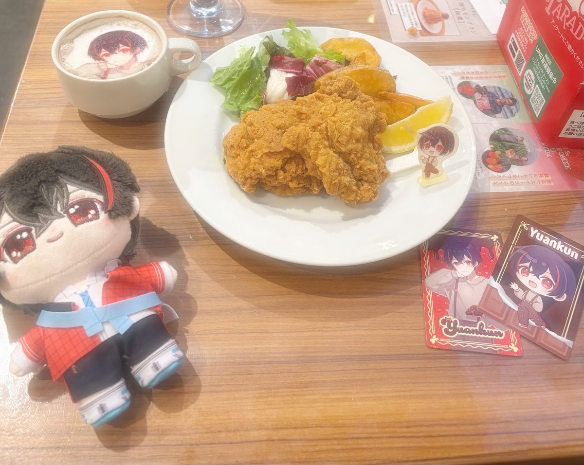 kyu__ya3's tweet photo. @YuaPyoon くんこんばんは‼️
昨日梅田のスイパラに行ってきました͈ᴗ̀ ̫ᴗ́ ͈個人的にゆあんくんのフライドチキンが辛すぎて🔥食べるのに苦戦しましたｐ ̫ ｑ;♥
やけどかっこいいゆあんくんのパネルとお写真撮れたりして楽しかったΣ(•ω• ﾉ)ﾉ
今日もだいすき❣️ 
  #からぴちスイパラ第2弾 https://t.co/uoCxl04IrA