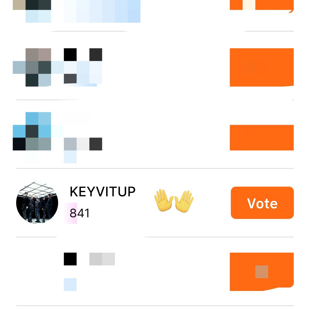 KEYVITUPVAST's tweet photo. [📣]

KVPVILLE!

We're stuck at Rank 4.

Let's encourage everyone who supports KEYVITUP to cast votes for them on Kooky app!

Cast votes here 🗳️
🔗 https://t.co/r8jLzd6GQ9

Let's do this. Let's aim to make it even to TOP 3! 🙏🏻

@KEYVITUP_inkode
#KEYVITUP #키빗업
#KEYVITUPSPOTIFY https://t.co/yMo5AMuQdg
