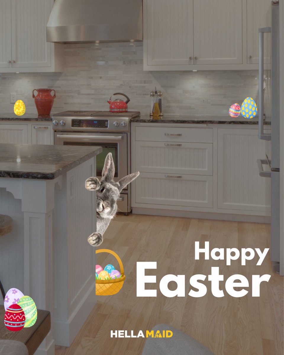 hellamaid's tweet photo. Hoppy Easter 🐰✨ The egg hunt is on… but if the cleanup isn’t your thing, we’ve got it covered 🥚🧽 https://t.co/GZT1eHocKV