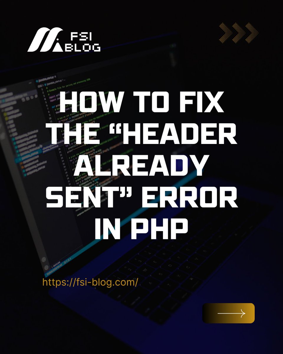 fsiblogofficial's tweet photo. PHP Devs: Fix the “Headers Already Sent” error!

Put header(), setcookie(), session_start() before any output, remove blank lines, skip ?>, and use exit; after redirects.

Full guide 👉 https://t.co/TS0VW8nO0s

#FsiBlog #PHP #CodingTips #WebDev https://t.co/Miwcbwz7V4