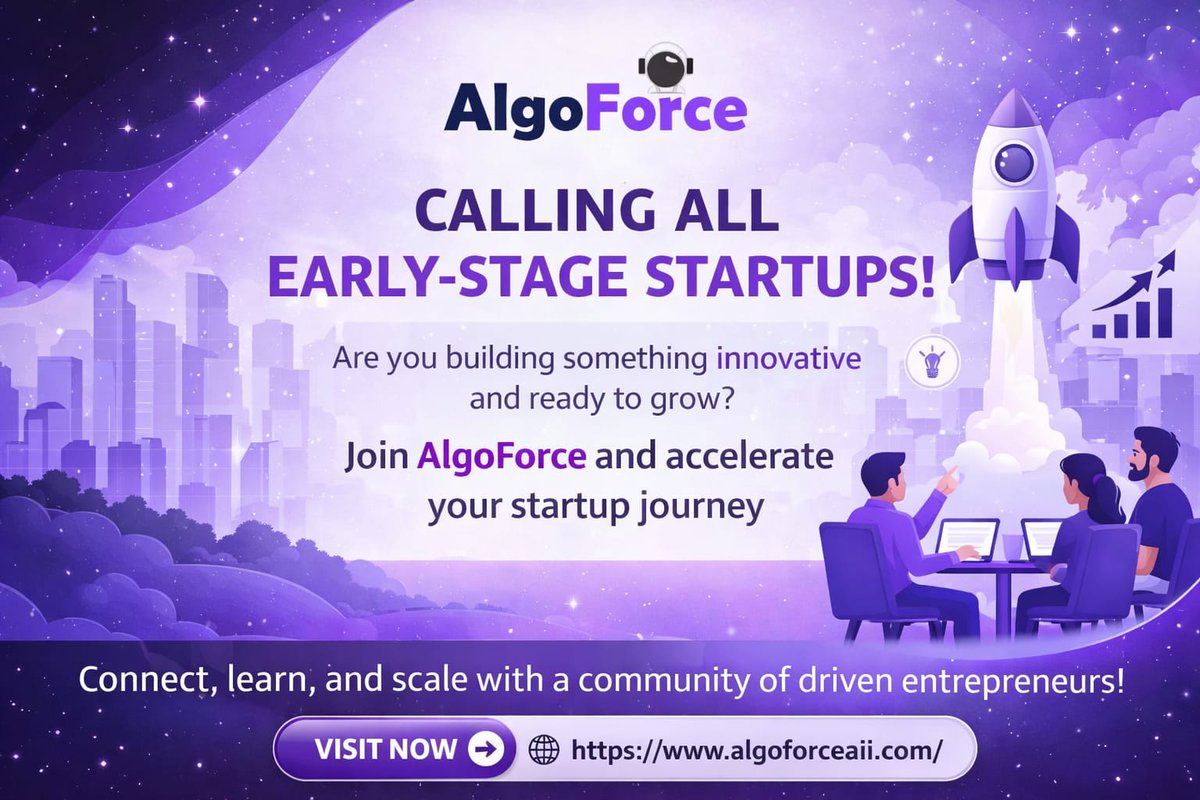 algoforceAF's tweet image. building something big? 🚀
join algoforce and connect with founders, learn faster, and scale smarter.
your startup journey starts now.
#startupindia #indiastartups #founders
