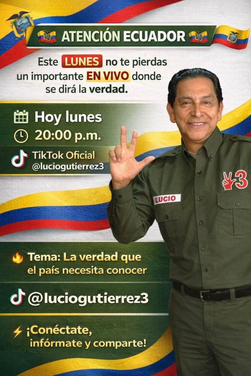 Lucio Gutiérrez tweet media