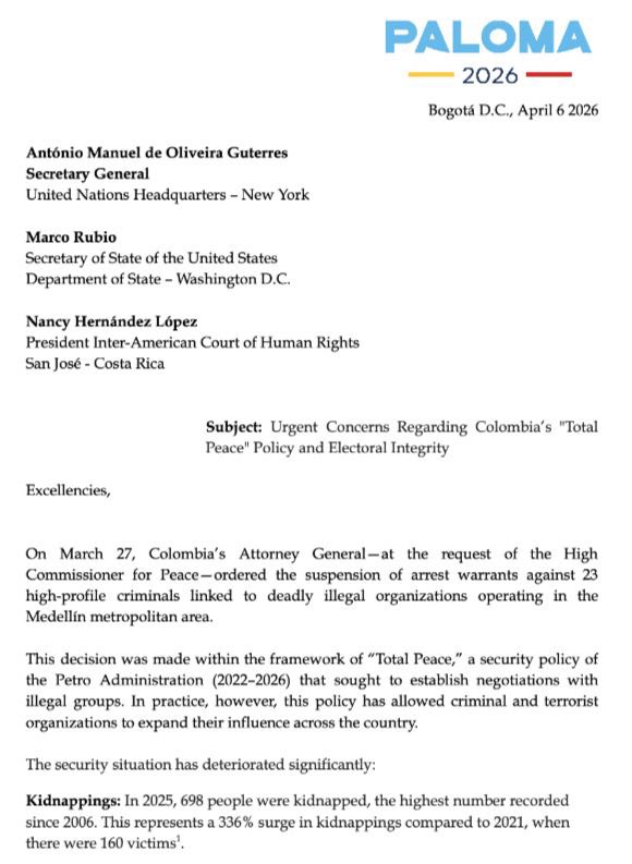 Paloma Valencia L tweet media