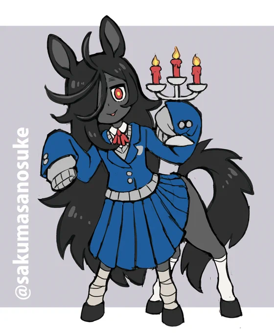 オリジナルラクガキ(OC) オカルト部人馬ちゃん
