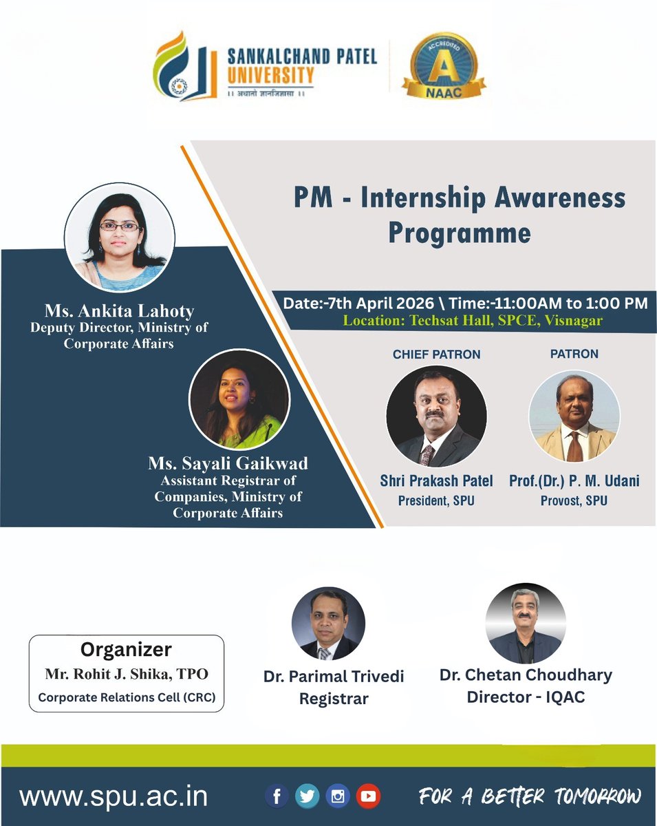 Sankalchand Patel University tweet media