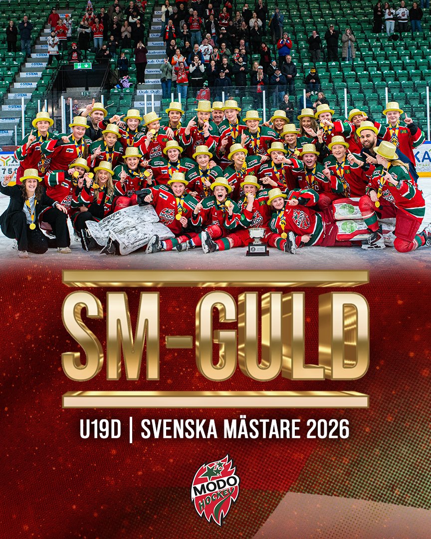 Bäst i Sverige! 🏆🔥

Våra damjuniorer besegrade Frölunda med 2–0 i finalen idag och kan titulera sig svenska mästare. Därmed tog vi även revansch på Frölunda för finalresultatet förra året.

Stort grattis till alla spelare och ledare! 👏

#modose