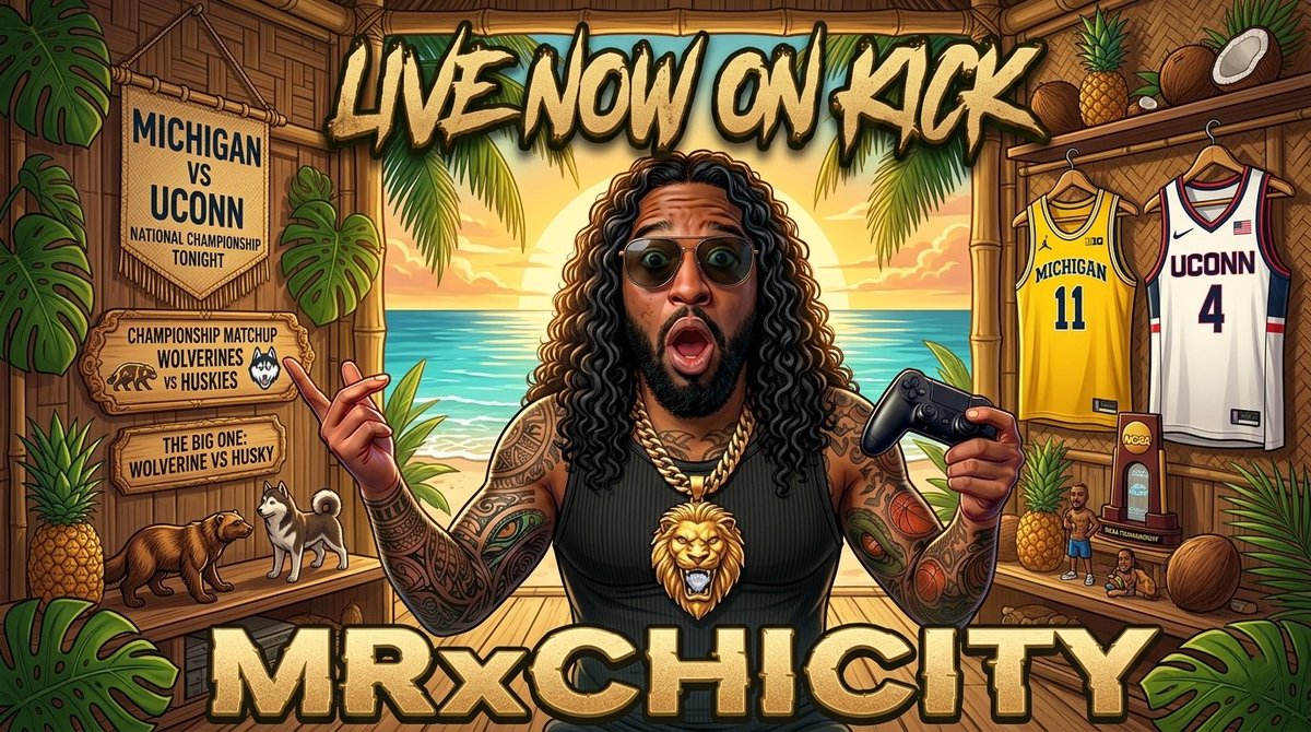 MRxChiCity's tweet image. 🟢LIVE NOW on @kick 🟢

Michigan or UConn?? 🏀
32/50 Average Viewers to Verification ✅
Happy Monday! 💚 

@kickcommunity
#CFamtheBestFam #MRxCHICITY #supportsmallstreamers #livestream #kick #podcast #podcasts