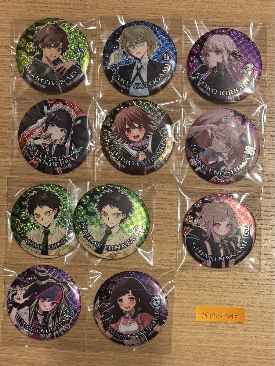 Me_7oto's tweet photo. 【交換】 ダンガンロンパ ダンロン 100均 ダイソー セリア BIG缶バッジ 

譲:苗木/十神/霧切/セレス/不二咲/江ノ島/日向/七海/澪田/罪木

求:田中

1点～◎
（日向2点のみ纏めての方優先）
郵送のみ📮

お気軽にお声掛けください🙌 https://t.co/pzqdwjbWYf