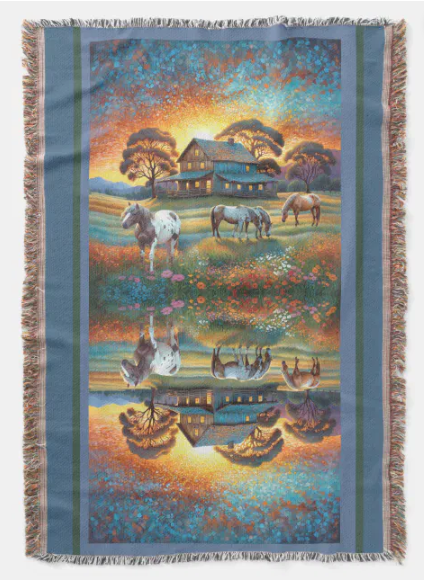tshirt_painter's tweet photo. Horse on Farm Wildflower Meadow Throw Blanket and other products with horse farm designs.  https://t.co/MnTayPwrR0 via @zazzle  #zazzlemade https://t.co/ifHHmW8ZtK