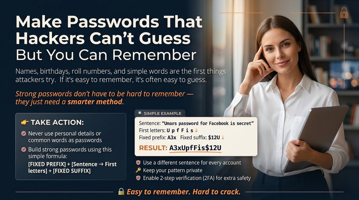 _ehsantarar's tweet photo. 🚨 Your Password Might Be Easier to Hack Than You Think! 
🔐 Passwords are your first line of defense - don’t make them predictable.! 

https://t.co/HtO8IP6Aus

#CyberSecurity #PasswordTips #StaySafe #EhsanTarar #Cybergate https://t.co/jK6bSdNeKS