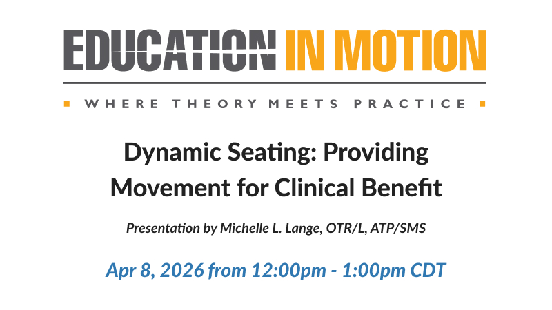 Seatingdynamic's tweet photo. #Dynamicseating transforms outcomes for #wheelchair users—when and how? Join #OT Michelle Lange's free @SunriseMedical webinar on April 8, 1–2 PM EDT. Earn 0.1 CEU. Reserve: https://t.co/z26svXnd2U #ClinicalEducation #Rehab #CEU https://t.co/ULN2JKO8wj