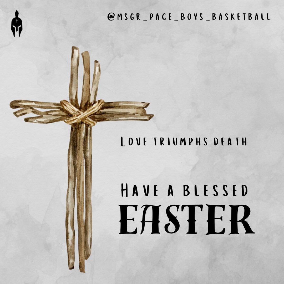MiamiPaceHoops's tweet photo. He Is Risen ✝️
Wishing our Spartan family a blessed and joyful Easter as we celebrate the resurrection of Jesus Christ.

#WeArePace #TraditionNeverDies
#SpartanNation https://t.co/RddVEH90I4