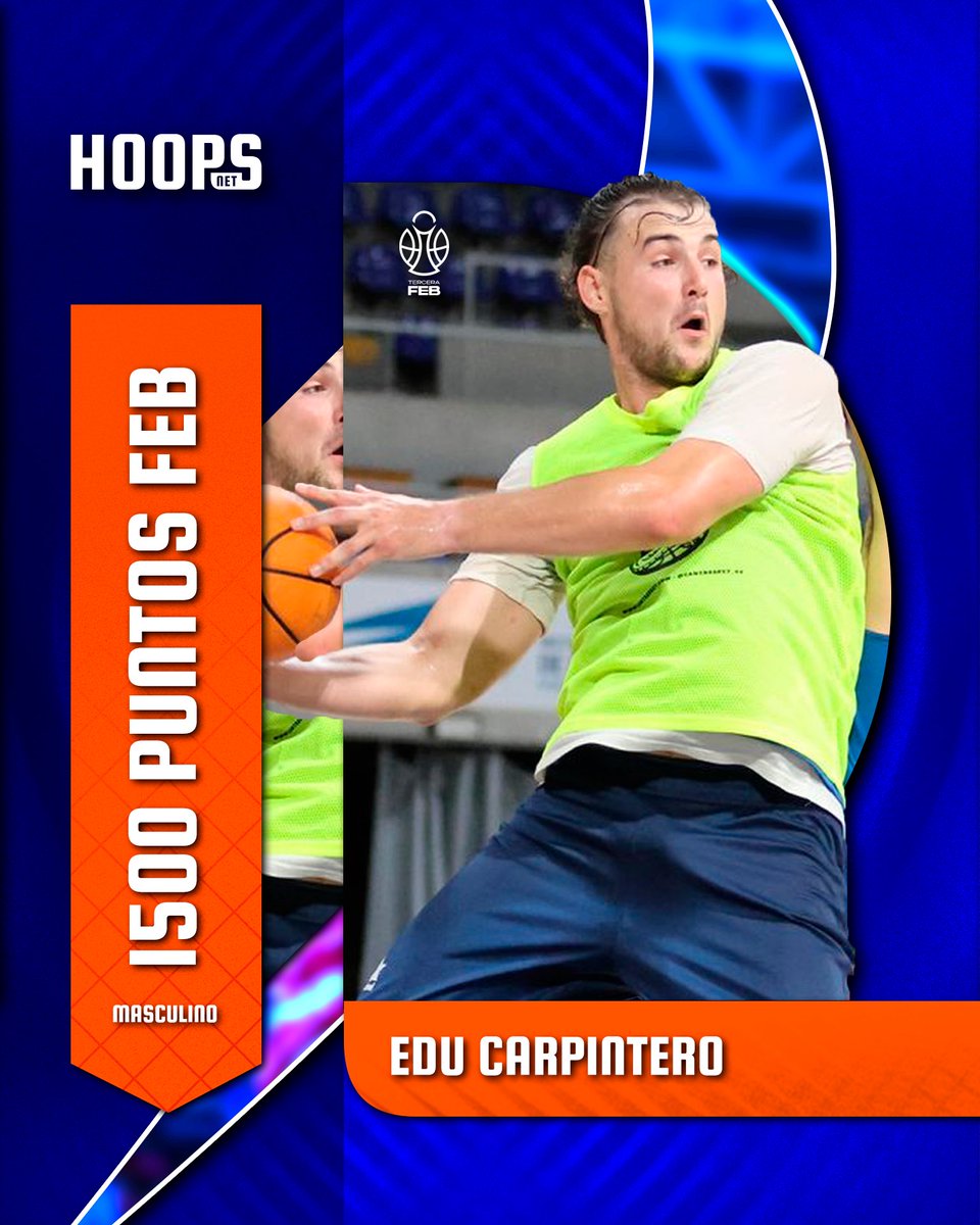 HoopsNetSpain's tweet photo. 🏀 JUGADORES 🏀

Edu Carpintero (@Carpintilla1) ha alcanzado esta temporada los 1.500 puntos en Competiciones FEB con la camiseta del @Cantbasket_04.
Un logro que refleja su constancia y talento en ataque. 🙌🏼🫡

¡Enhorabuena, Edu! 🔥

#HoopsNet https://t.co/3ZOTxa8geB