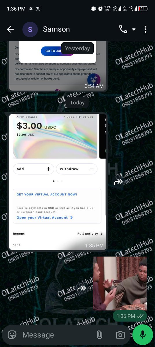Olatech_trader's tweet photo. Get $3 Sign-up Bonus on Airtm 💰🔥

And $3 Per Referral 

Signup Link⤵️
https://t.co/ANuna7jb8w

🎞 Watch Complete Video Guide On How To Complete The Task Here👇🏻
https://t.co/tLncV1Dx0r

💰Rewards are going to drop to your Balance within 2 - 4 Days (100% Withdrawalable).

Good luck🤞🏽