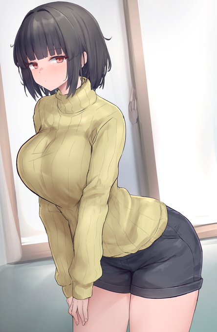 縦セーターお姉さん 