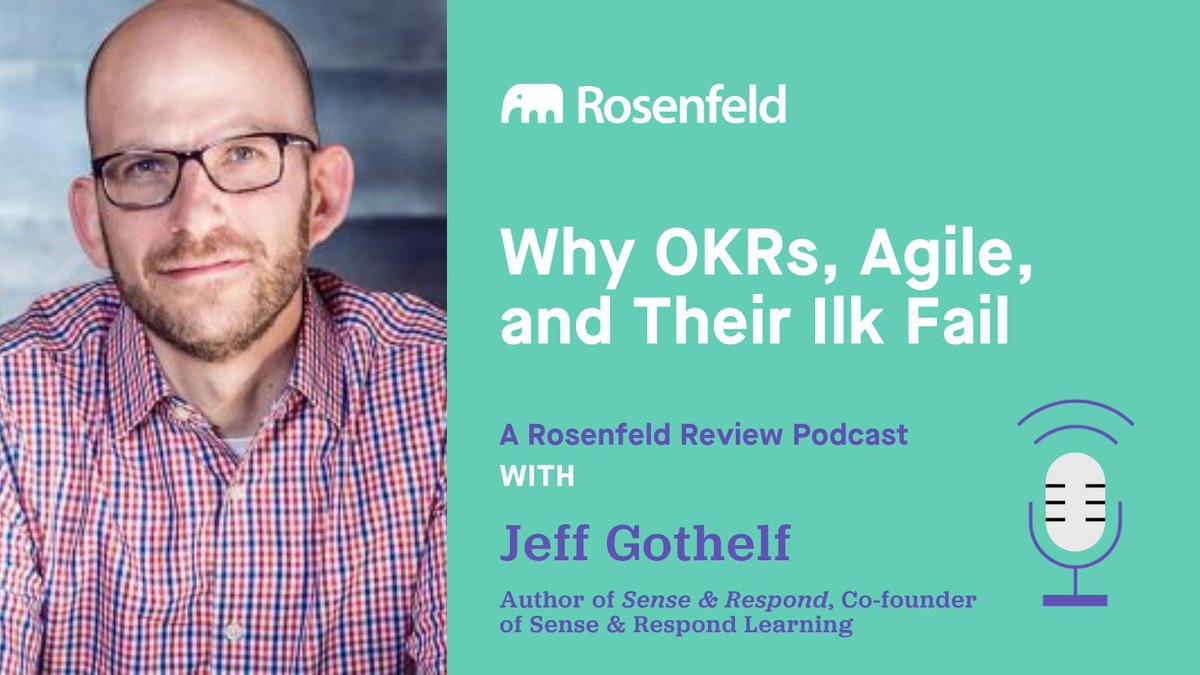 RosenfeldMedia's tweet image. Why do proven methods often become “process theater” instead of real change?

On the Rosenfeld Review Podcast, Jeff Gothelf explores what it takes to shift organizations from outputs to outcomes.

🎧 Listen here: pod.link/970479151/epis…
#UX #ProductManagement #AIDesign
