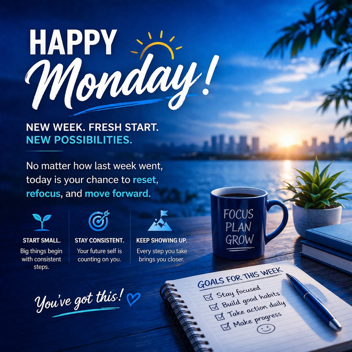 launchbeaconn's tweet photo. New week. Fresh start 🚀
Start small. Stay consistent. Keep going.
#MondayMotivation #NewWeek #StayFocused #GrowthMindset #KeepGoing https://t.co/TPejRgnDrU