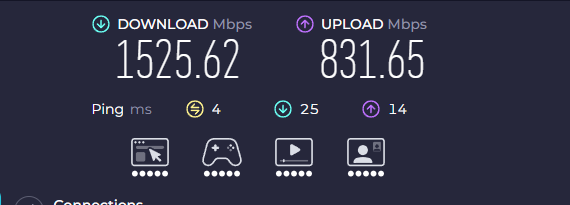 La connexion est passable