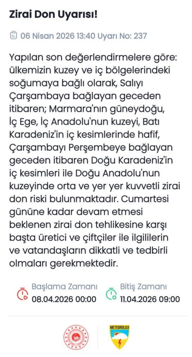 Meteorolojik uyarı!!!!
Tüm  Üreticilerimizin dikkatine!!!!
<a href="/izmirtarim/">İzmir İl Tarım ve Orman Müdürlüğü</a> <a href="/KahramanAKDGN53/">Kahraman AKDOĞAN</a> <a href="/ozgurbagarkasi/">özgür bağarkası</a> <a href="/BeydagKymligi/">Beydağ Kaymakamlığı</a>