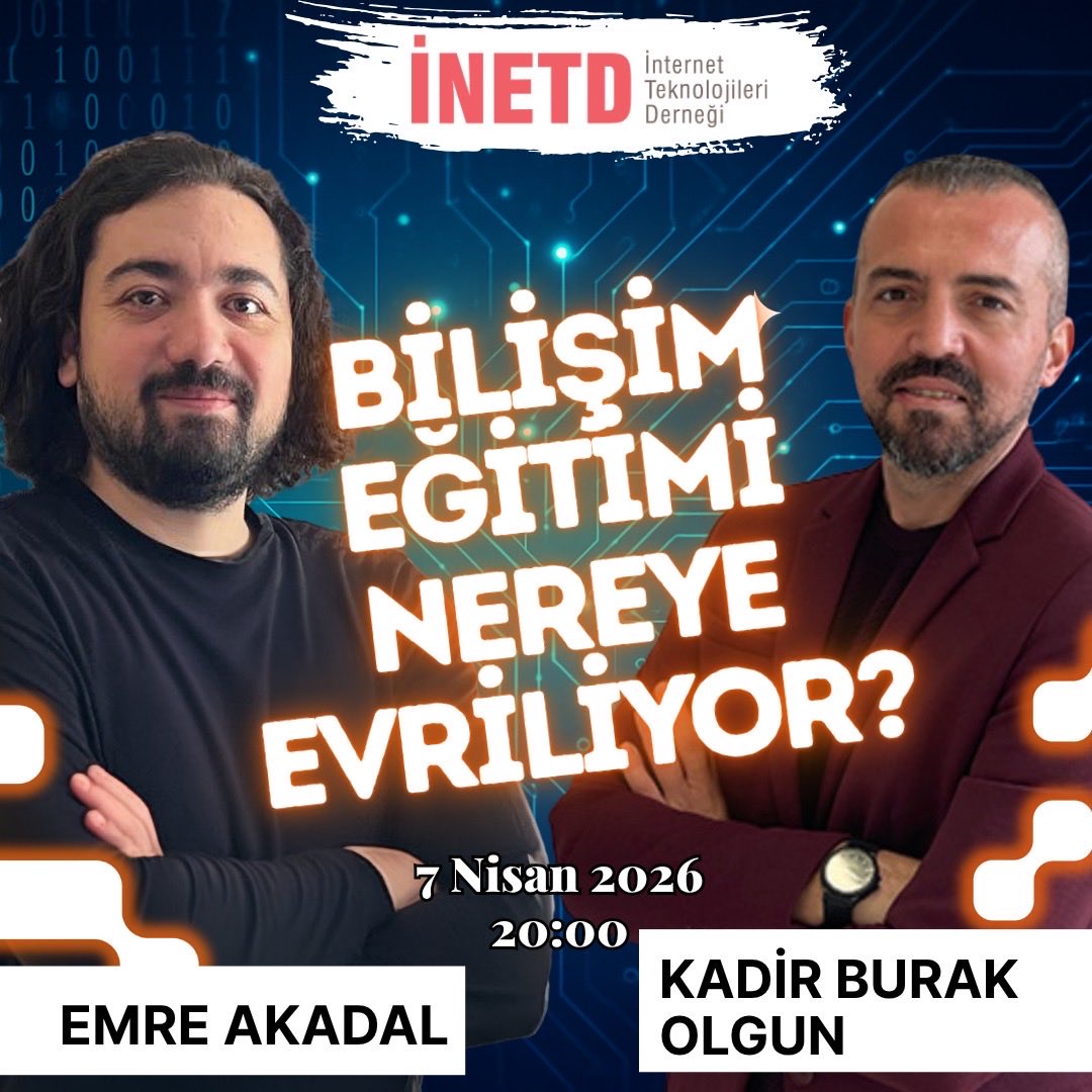 inetd_org's tweet photo. Bilişim eğitimi hızla değişiyor… Peki bu değişim bizi nereye götürüyor? 🚀

Yayını izlemek için:
https://t.co/SVSQudINtW https://t.co/xCYXtoPHbp