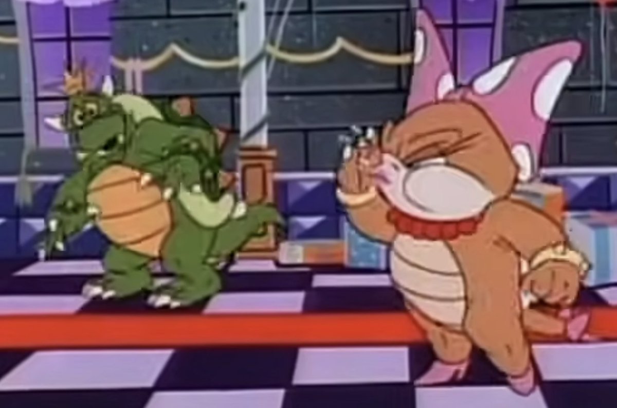 "As much as as I absolutely love Bowser Jr. I much prefer Kootie Pie as bowsers main kid simply because its funny that a big evil turtle has a dumb spoiled daughter he adores and is proud of its really cute to me."