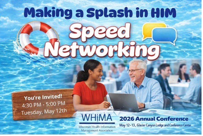 Don’t Miss WHIMA’s Speed Networking Experience - champ.ly/4A4ngA2b
Join us at the WHIMA Annual Conference for a Speed Networking session designed to connect students and professionals with experienced HIM leaders from across Wisconsin. 
 #WHIMA #WHIMAAnnualConference