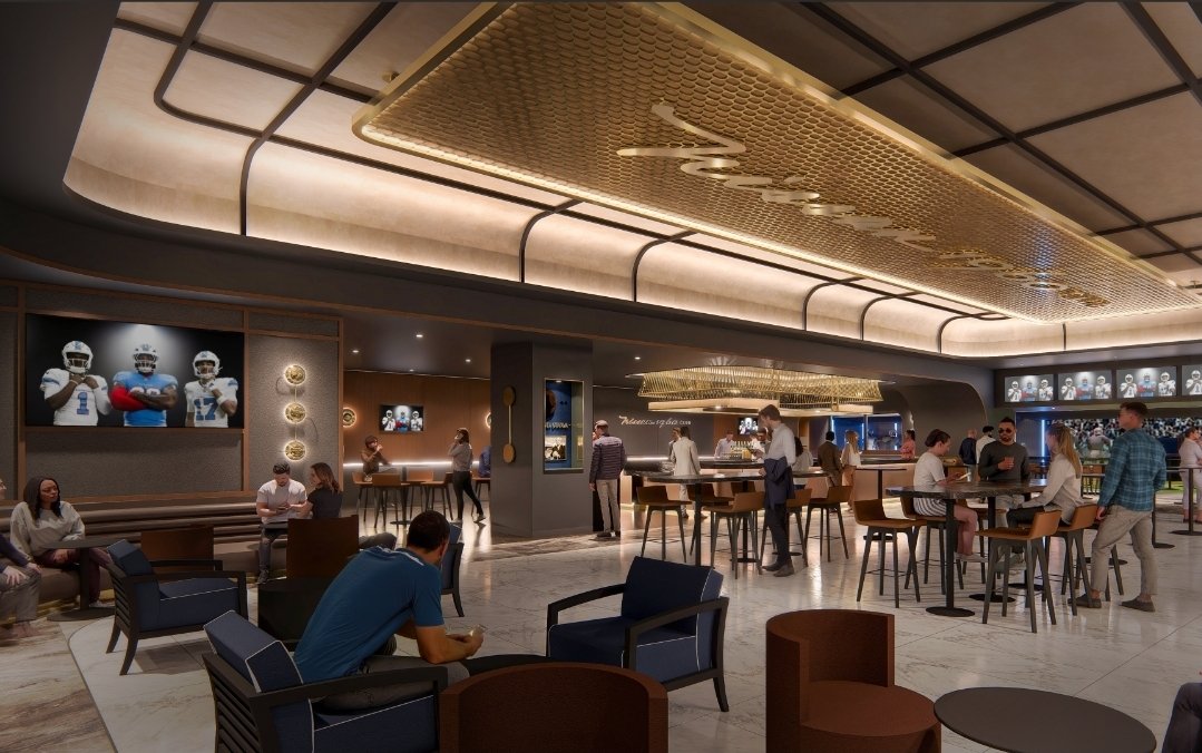 TDavenport_NFL's tweet image. #Titans released renderings of the Nissan 1960 Club at the New Nissan Stadium. It's named for the year Bud Adams founded the franchise and Nissan Motor Corporation was established in the USA. The speakeasy style club is at field level along the home sideline giving ticket holders