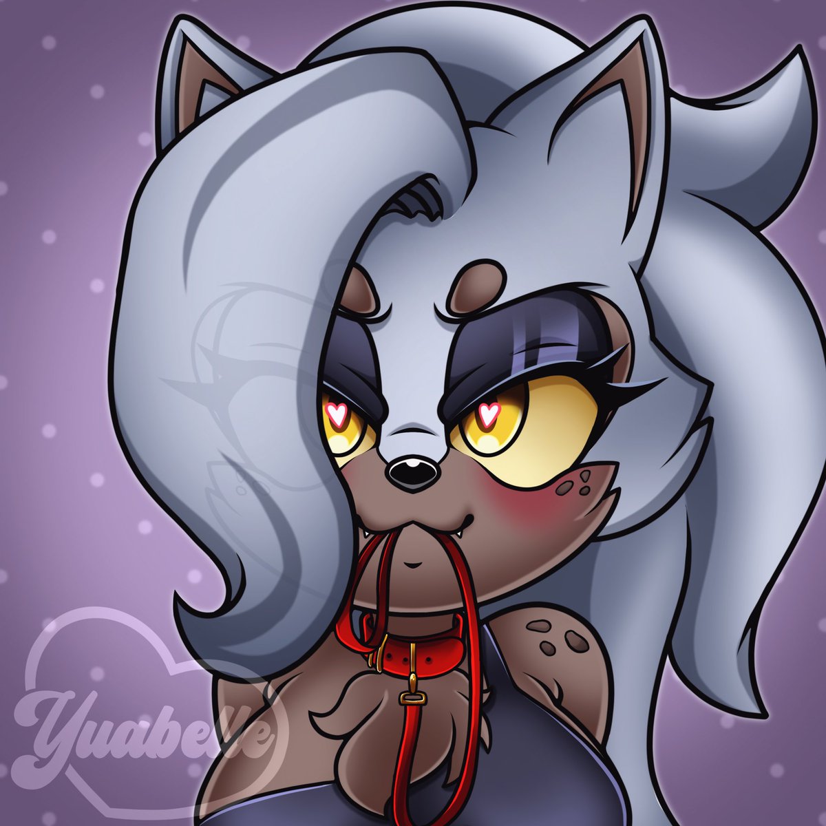 Little gift for my good friend <a href="/TheGreyWclf/">Grey 🐺</a> of his oc Brigid

If you would like something like this I have slots available on my kofi ko-fi.com/yuabelle/commi…