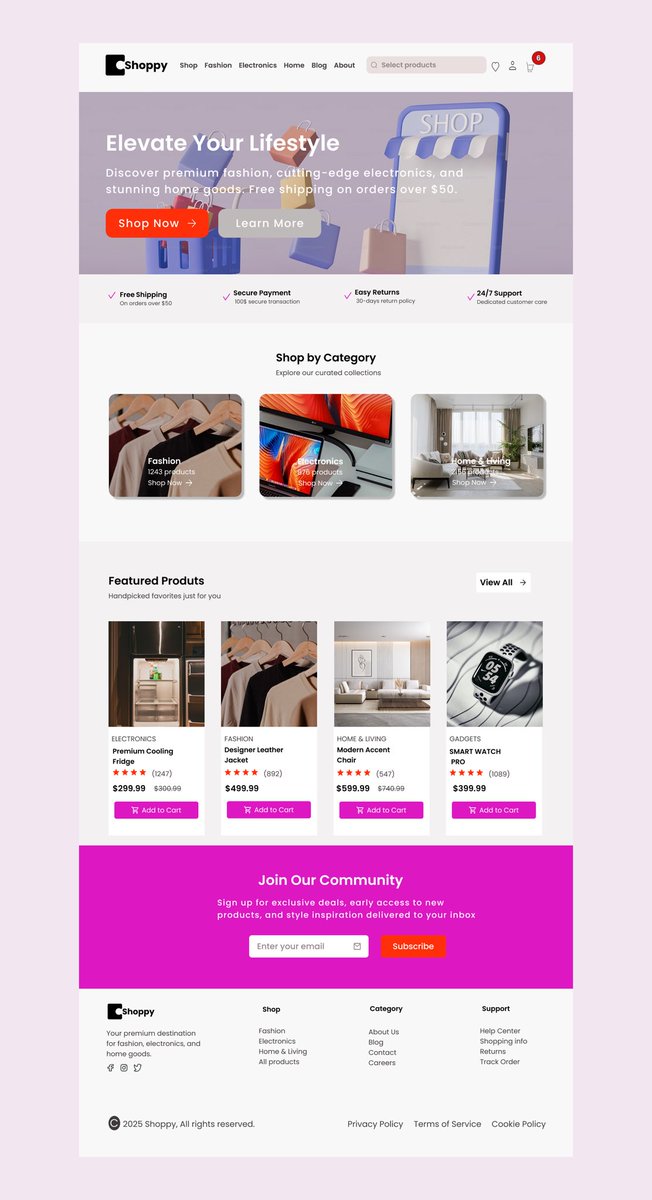 DesignGoddessUX's tweet image. Just designed this e-commerce homepage✨

Focused on clean layout, product hierarchy &amp;amp; usability.

Still improving daily—feedback welcome 🙏🏽

#UIUX #Figma #DailyU #LearningwithTS