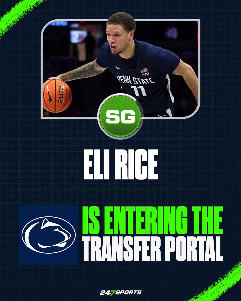 DushawnLondon1's tweet photo. NEWS: Penn State guard Eli Rice is entering the transfer portal per his agent @Jshaughn_23 of @SHASportsAgency https://t.co/FP82pOSWLx