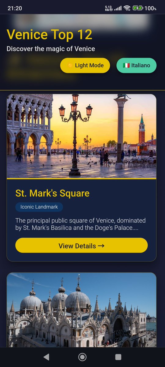 mauricedeschamps.github.io/venezia/

Venice Travel Guide App
in your handy.

#Venice 
#Venezia
#tourist
#Guide
#App 
#Italia
#Italy