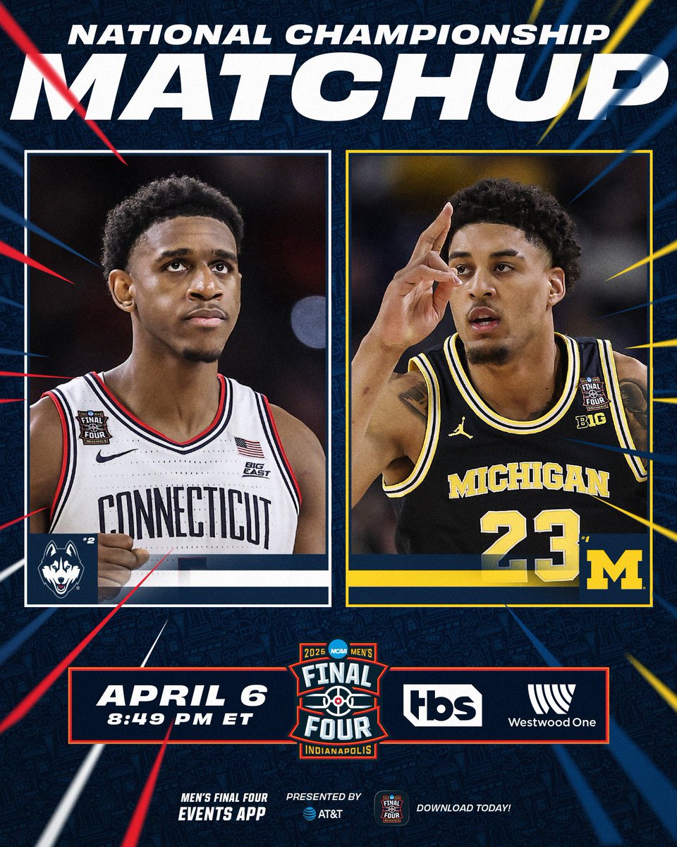petemadness's tweet image. Tonight is the night we crown a National Champion 🏀🏆👑⁣〽️🐾
⁣
⏰ Michigan 🆚 UConn 8️⃣:5️⃣0️⃣ pm et⁣
⁣
#PeteMadness is lit with 2 #brackets alive for the top prize! 🤑🕺🏼🔥⁣
⁣⁣
#Indianapolis #GoBlue #Huskies #Natty
