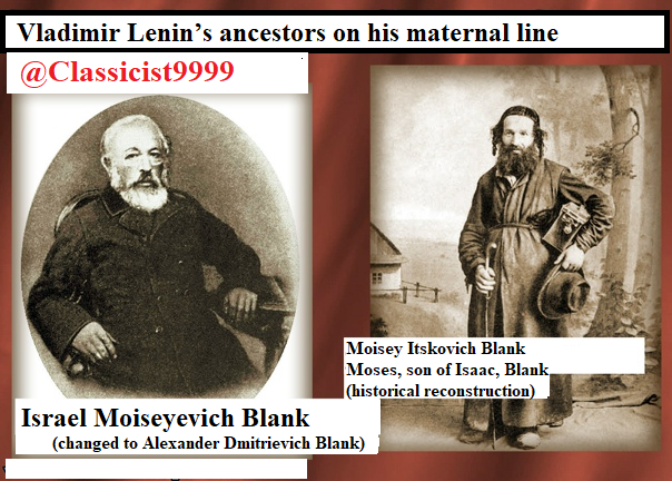 Classicist9999's tweet photo. @jacksonhinkle > Vladimir Lenin

✡️🇮🇱 Lenin was a jew.

More like Vladimir Blank - a jew. Lenin was a jew under the Israeli Law of Return. If it's good for 'Israel,' it should be good for everyone else.

Follow @Classicist9999 https://t.co/JL1xeS6n9F