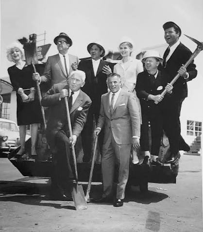 This is personal. My mom <a href="/realedieadams/">Edie Adams</a> helped open the Cinerama Dome in 1963 when “It’s A Mad, Mad, Mad, Mad World” premiered shortly after JFK’s assassination. Here she is (far left) with some of the cast at the groundbreaking of the Dome. OPEN THE FUCKING DOME, Forman’s!
