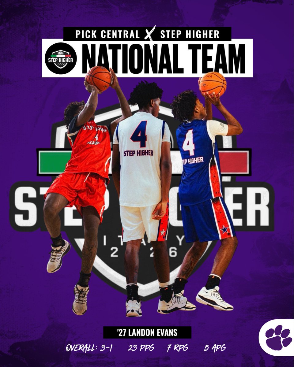 PCTigersHoops's tweet image. ‘27 G Landon Evans doing big things overseas representing Step Higher National Team in Italy at the Junior International Tournament! Landon has helped lead the team to a 3-1 record while putting up impressive numbers. They’ll compete for championship today at 11!! 🇺🇸 🇮🇹 🔥

📺
