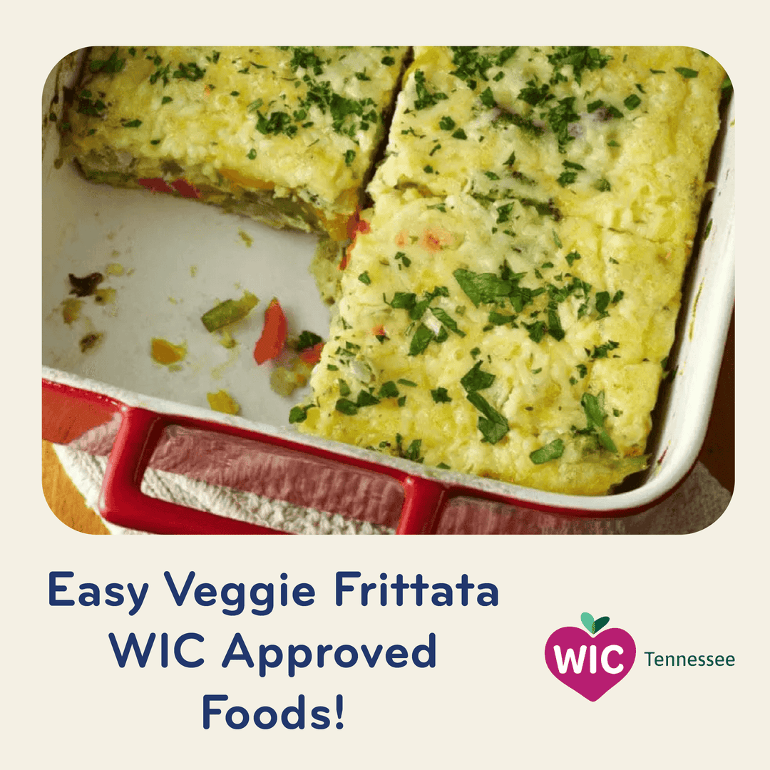TNDeptofHealth's tweet image. If you're looking for a simple, nutritious meal, this is it. A Veggie Frittata is perfect for breakfast or dinner and can be customized with your favorite WIC approved veggies.

Get the recipe ebtshopper.com/recipe-page-fr…

#TNWIC #WICFoodPackage #Nutrition