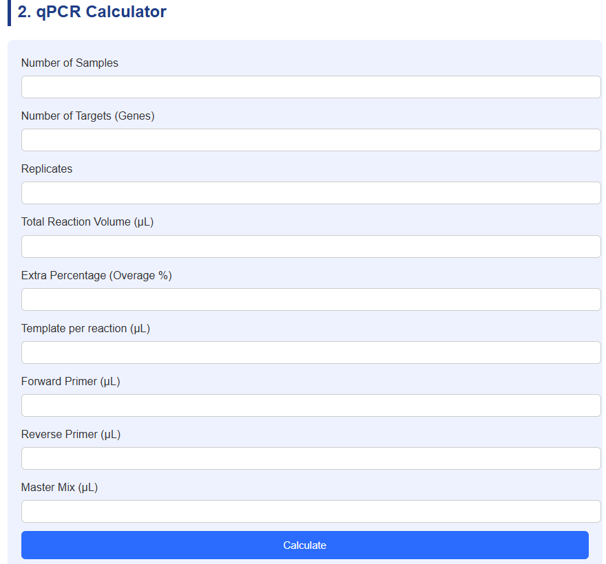 🧪qPCR confusing?
Use our free calculator – see reaction numbers &amp; volumes in seconds! 👇 ybiohub.com/%E7%94%9F%E7%8…
💾 Save it • 🔁 Share with your lab #qPCR