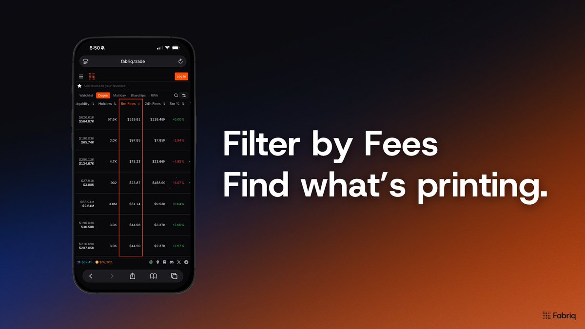 Want alpha?

Filter 5m fees → see what’s printing in real time.

If fees are there, the action is too. 💸