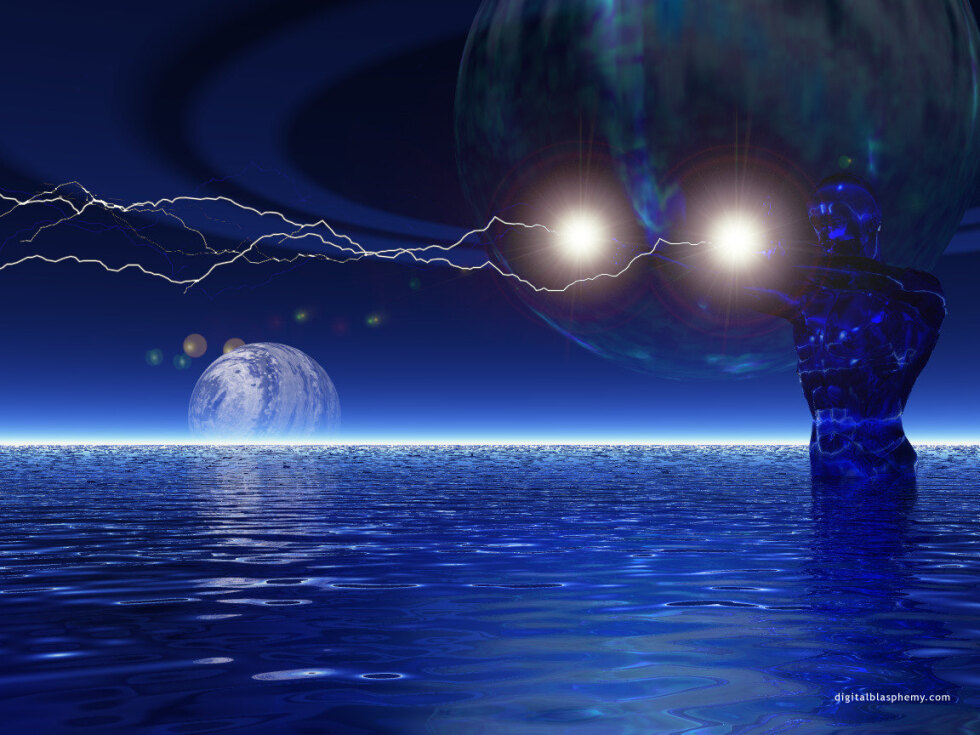 My "Elementals" series that I created using Bryce3D and Poser back in 1998.