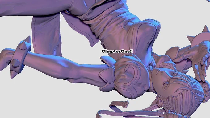 こちらの春麗さんのイラストに 一目惚れして3DCGで立体化した事 ありました