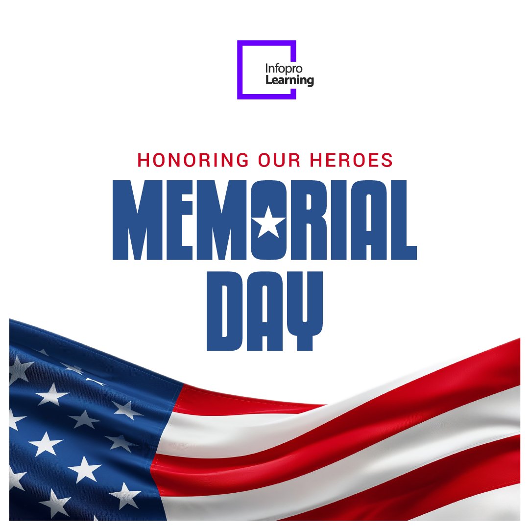 InfoproLearning's tweet image. This Memorial Day, we honor the courage, sacrifice, and unwavering dedication of our fallen heroes. May their legacy continue to guide us toward a life of purpose, service, and integrity.

#memorialday #inremembrance #thankyouforyourservice