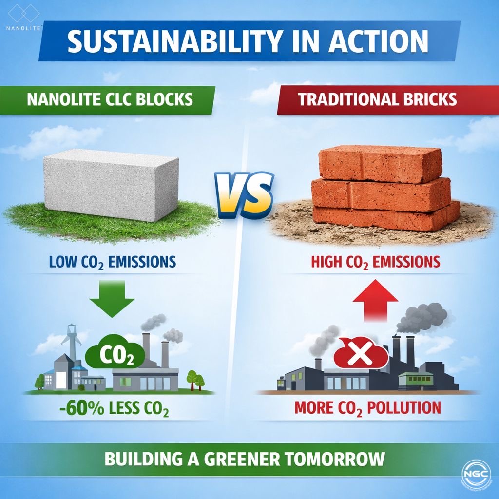 Nanolitegroup's tweet image. Choosing Nanolite means choosing a cleaner future. With 60% less CO₂ emissions, we’re building a greener tomorrow.

#Nanolite #SustainabilityInAction #GreenerTomorrow #EcoFriendlyConstruction #SmartBuilding