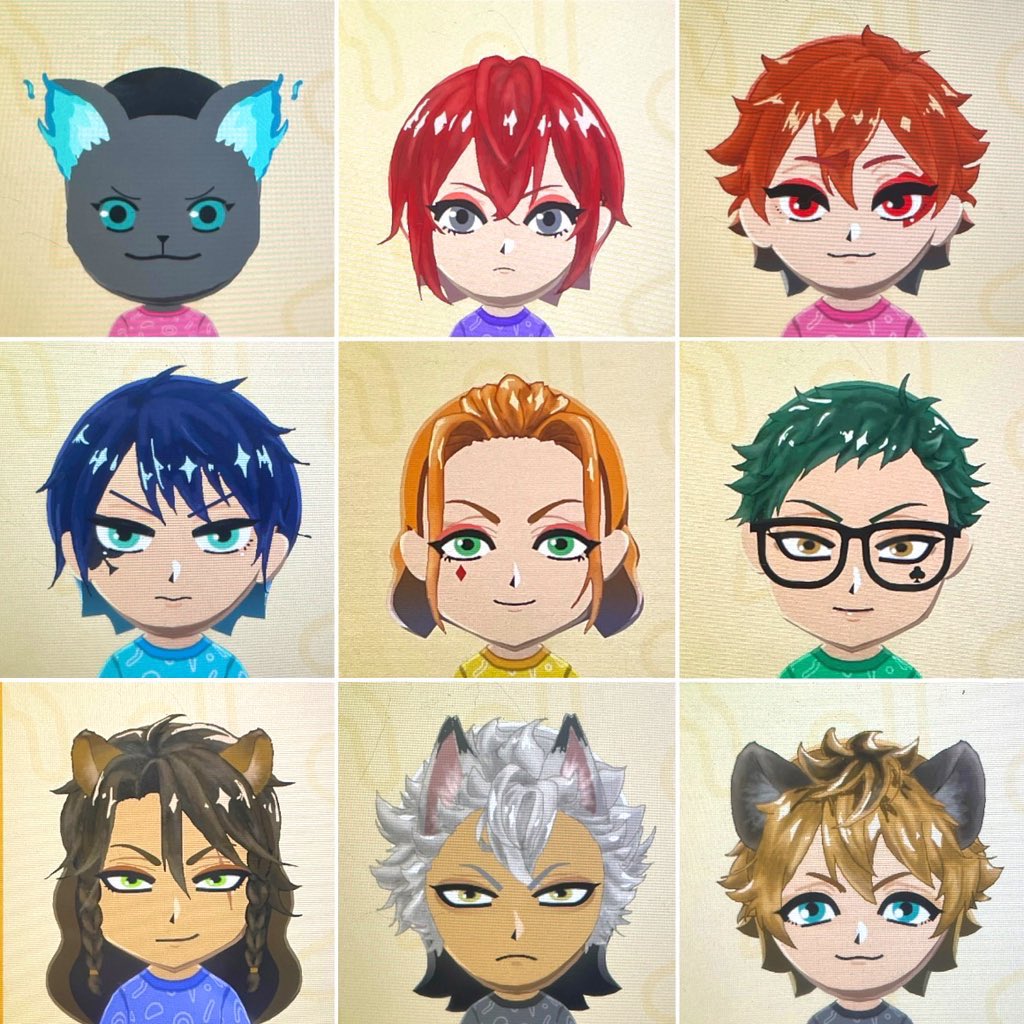 hechini_nandesu's tweet photo. 暇人なのでトモコレでNRC生全員作ってみた
目と口はパーツで作ってるのでちゃんと動く https://t.co/TFMCgVBcds