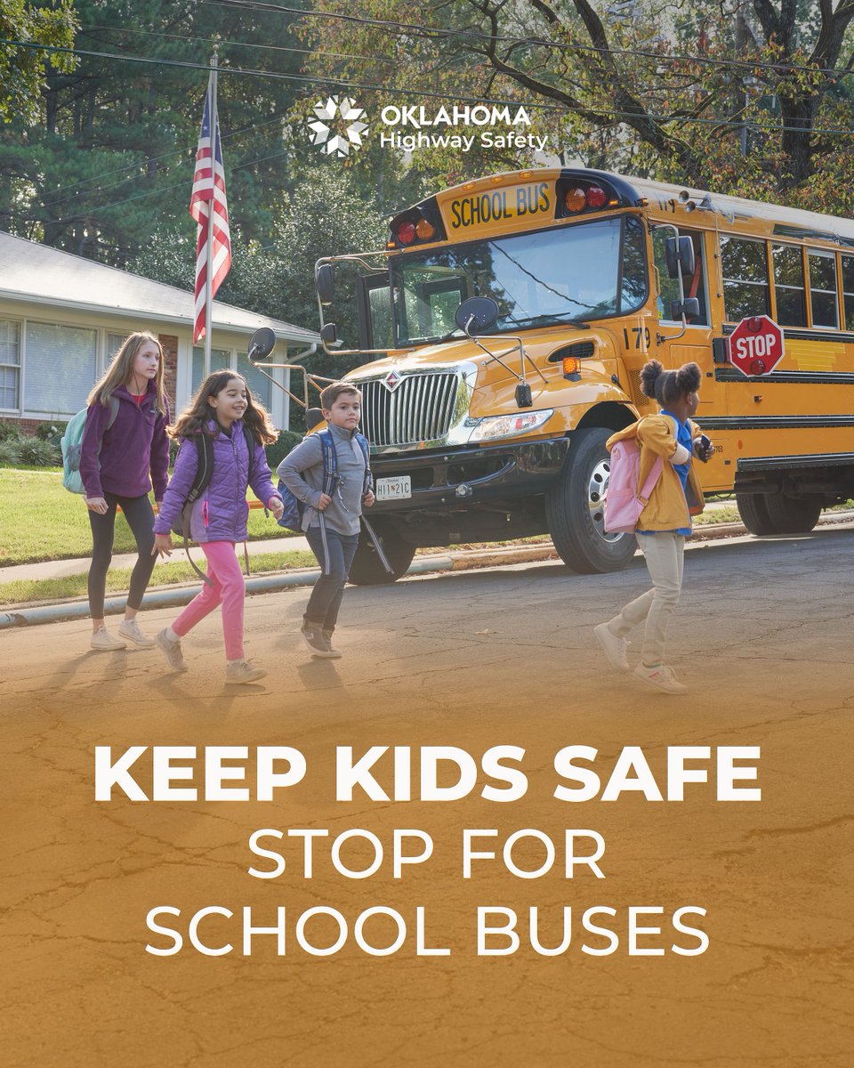 OkHighwaySafety's tweet image. Here’s a little #SchoolBus refresher:

Yellow means slow. 🟡

Red means stop. 🛑

Let’s protect kids getting on and off the school bus.

Always stop when the stop-arm is out. It's the law. 

#SchoolBusSafety #DriveSafe