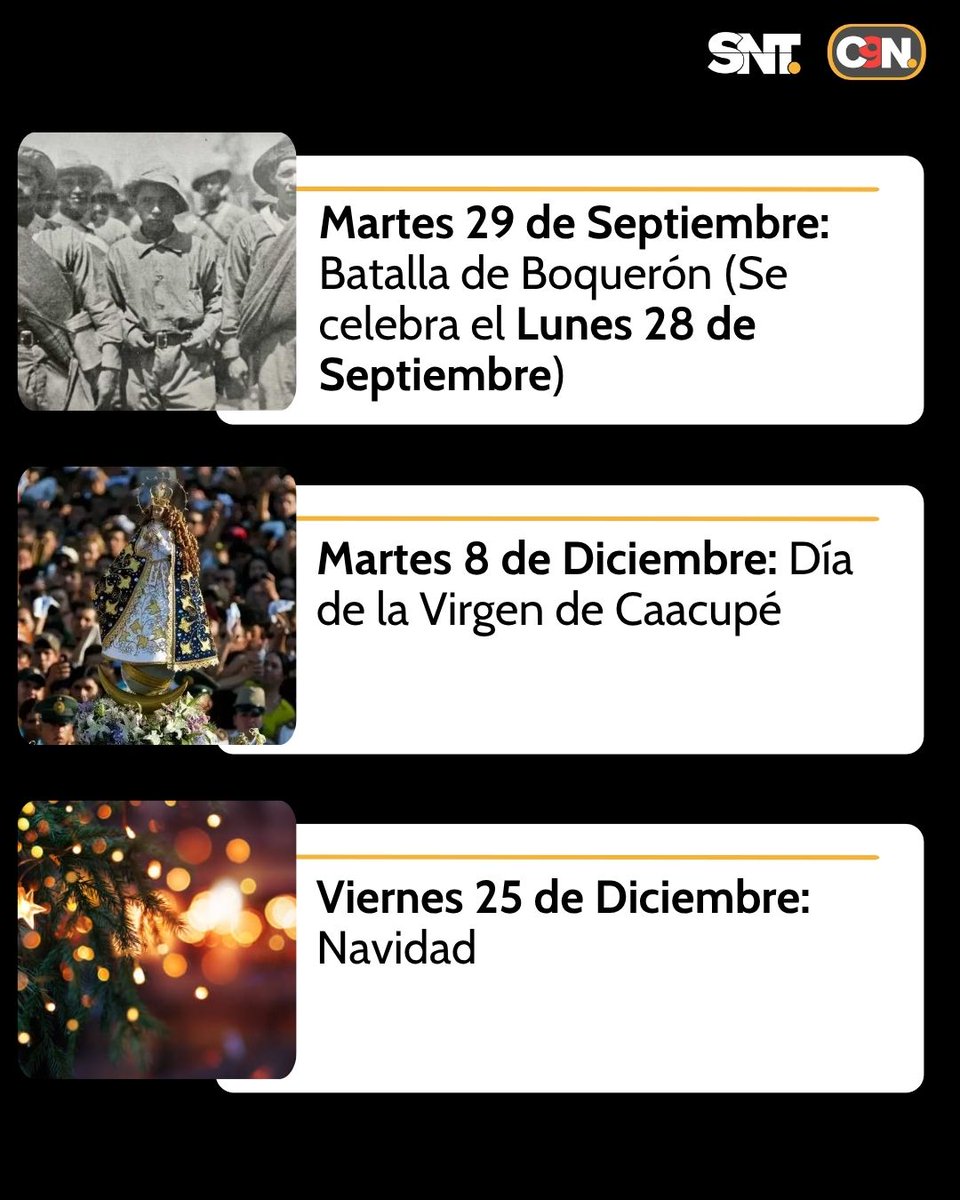 🗓️Feriados del 2026 ¿Cuál será el próximo feriado largo?🇵🇾